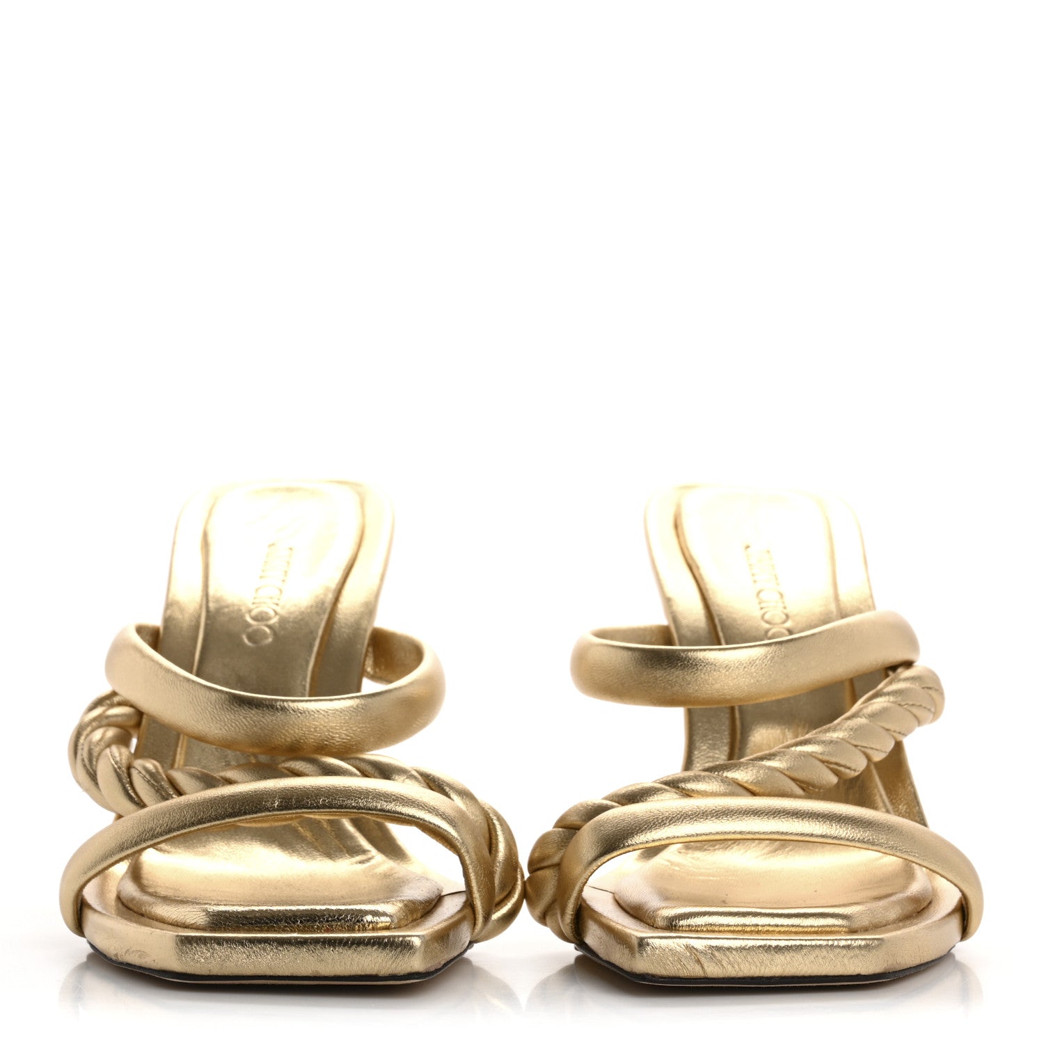 Jimmy Choo Metallic Nappa Diosa 90 Sandals 36 Gold 3 of 11