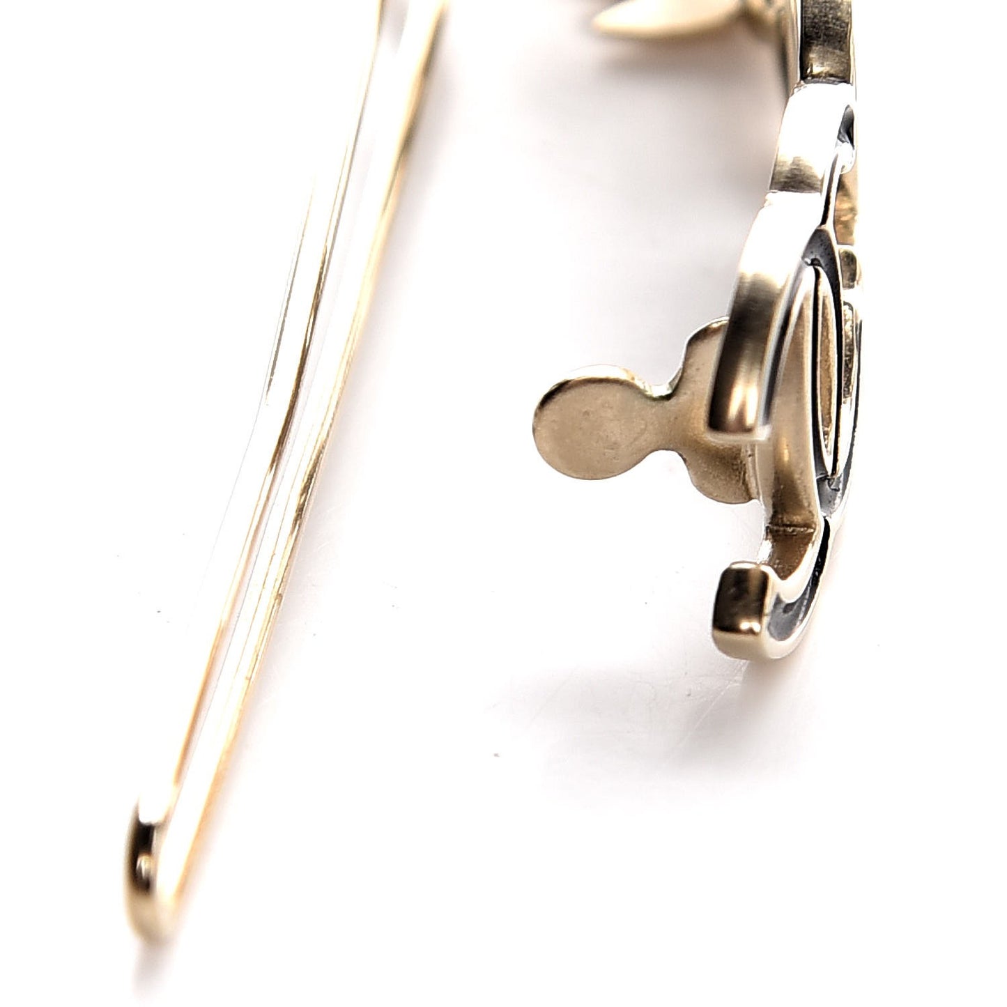 Metal CC Hair Clip Barrette Gold