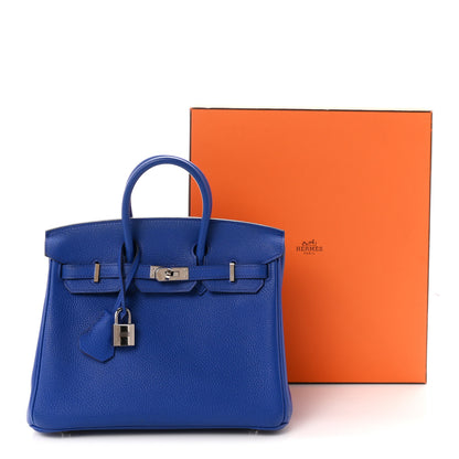 Hermes Togo Verso Birkin 25 Bleu Royal Capucine 11 of 11