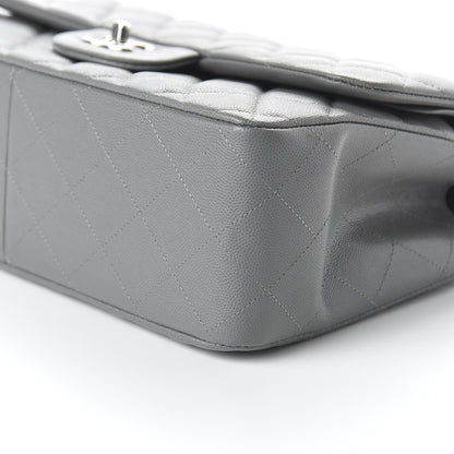 Chanel Caviar Quilted Jumbo Double Flap Dark Grey 7 of 11