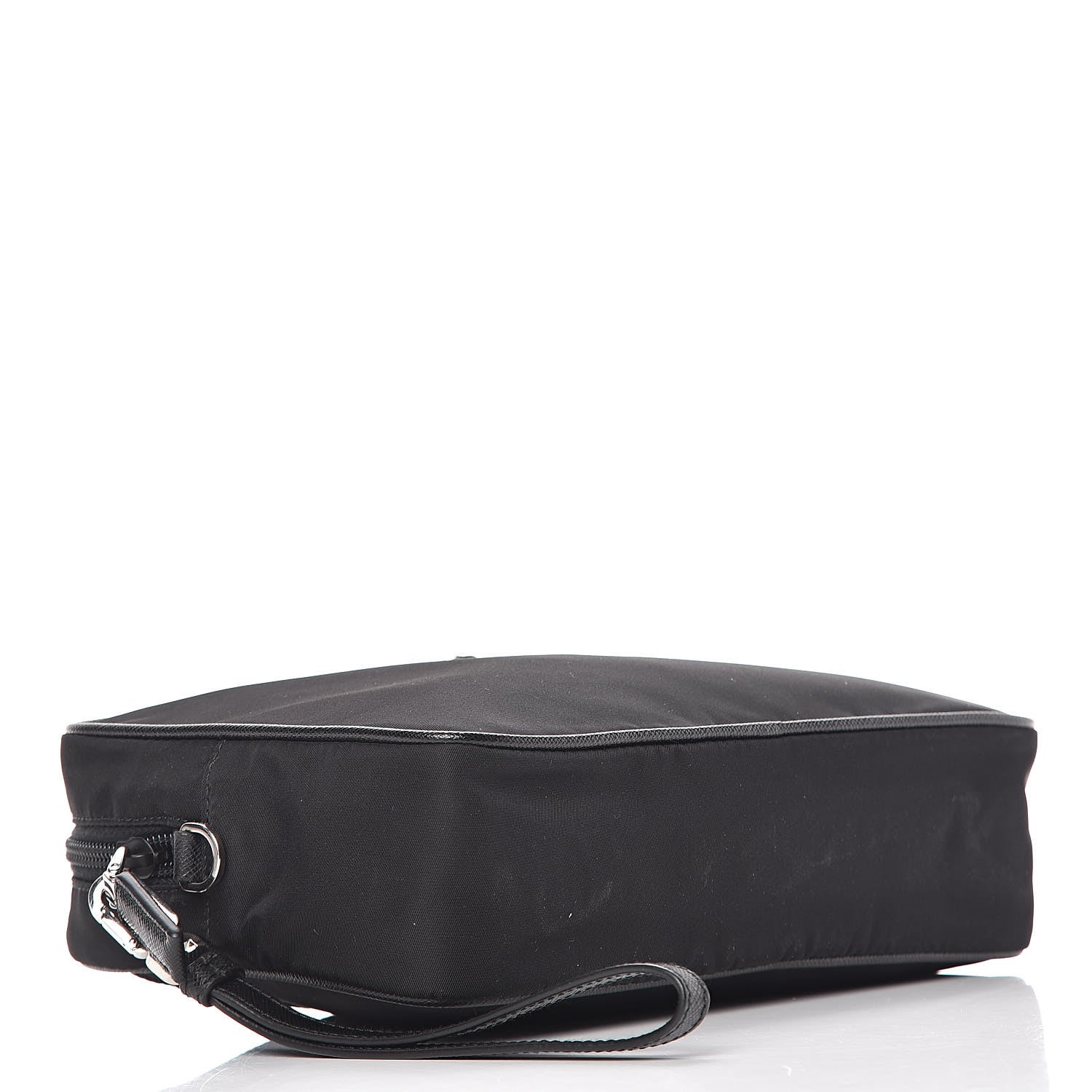 Prada Tessuto Nylon Saffiano Wristlet Black 4 of 10