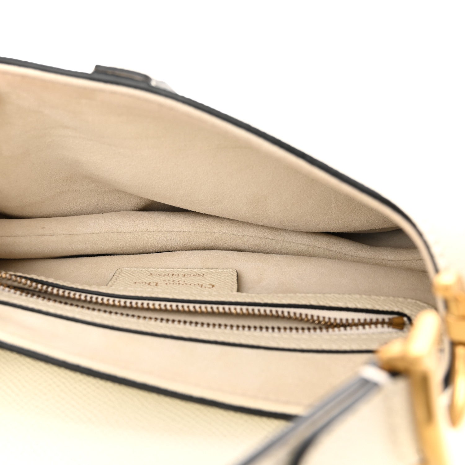 Christian Dior Grained Calfskin Saddle Bag White 5 of 10