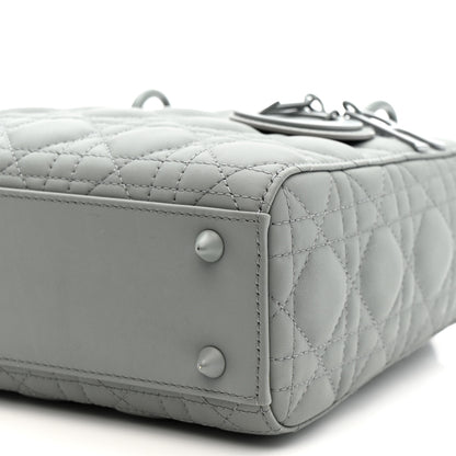 Christian Dior Ultra Matte Calfskin Cannage Small My ABCDior Lady Dior Gray 10 of 14