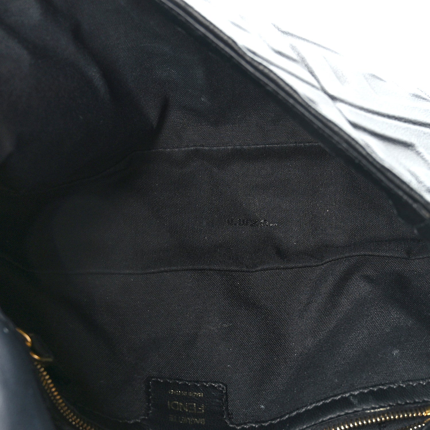 Fendi Nappa FF 1974 Embossed Baguette Black 5 of 8