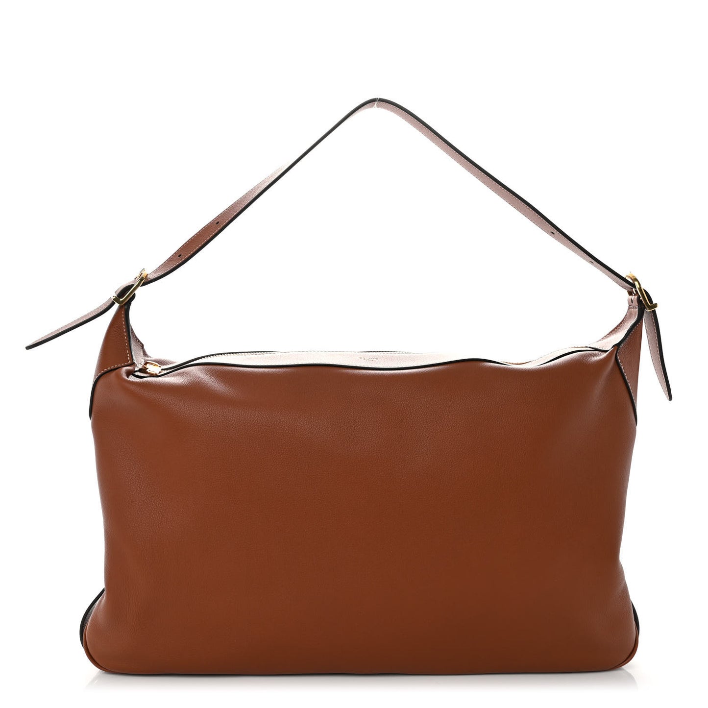 Supple Calfskin Large Romy Shoulder Bag Tan