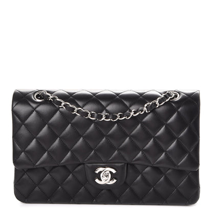 Chanel Lambskin Quilted Medium Double Flap Black 1 of 9