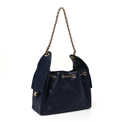 Chanel Caviar Quilted Small Chanel 25 Handbag Dark Navy 3 of 10