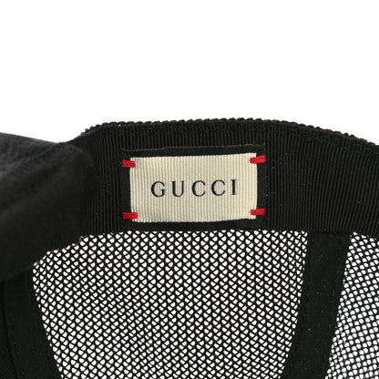 Gucci Grained Calfskin Logo Baseball Hat M 58 Black 5 of 7
