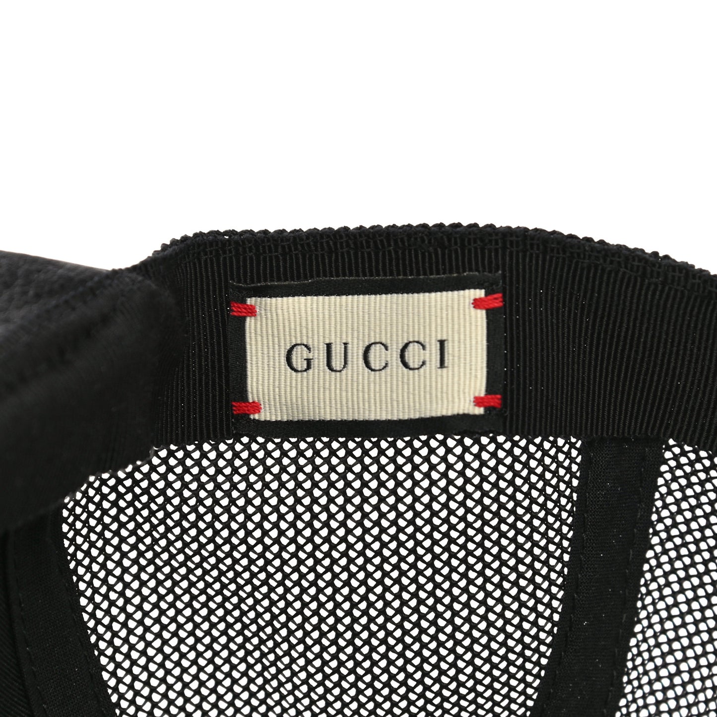 Grained Calfskin Logo Baseball Hat M 58 Black