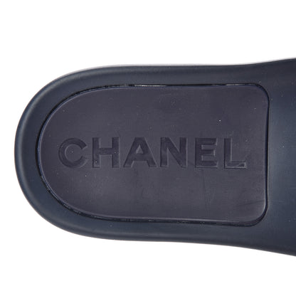 Chanel PVC CC Mules Sandals 39 Navy Gold 8 of 10