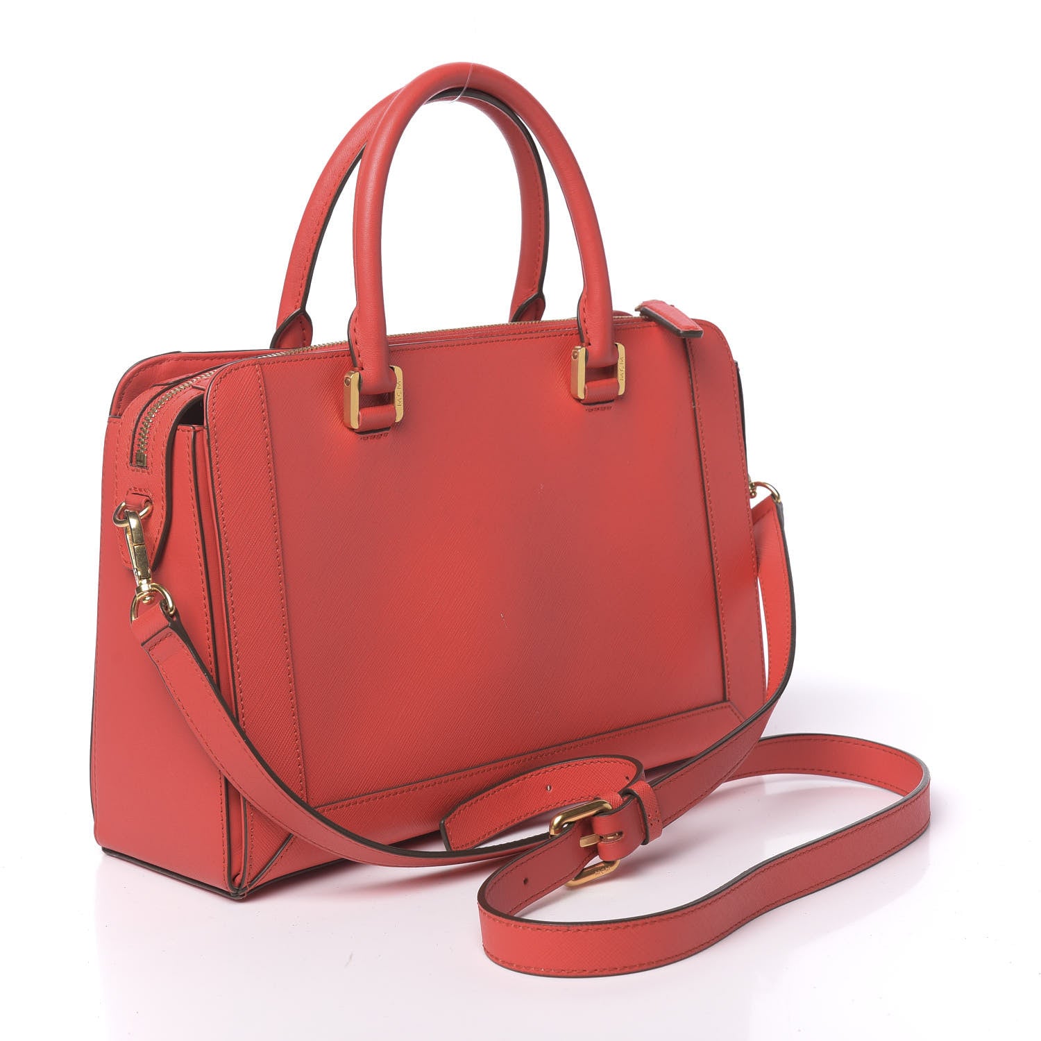 MCM Saffiano Nuovo Tote Red 3 of 12