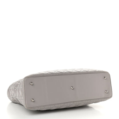 Christian Dior Lambskin Cannage XL Lady Dior Light Grey 4 of 12