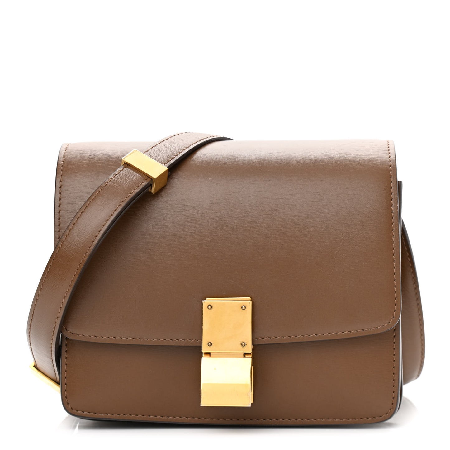 Box Calfskin Small Classic Box Flap Bag Camel