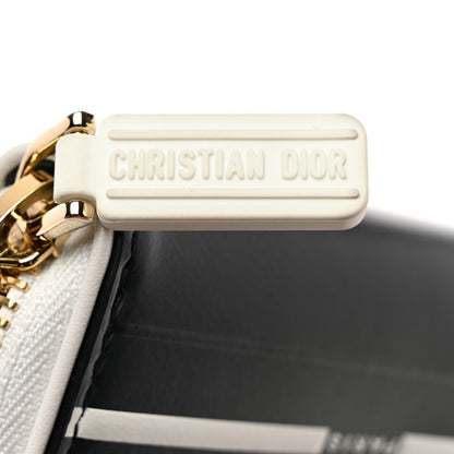 Christian Dior CHRISTIAN DIOR Calfskin Vibe Voyageur Card Holder Blue White 8 of 8