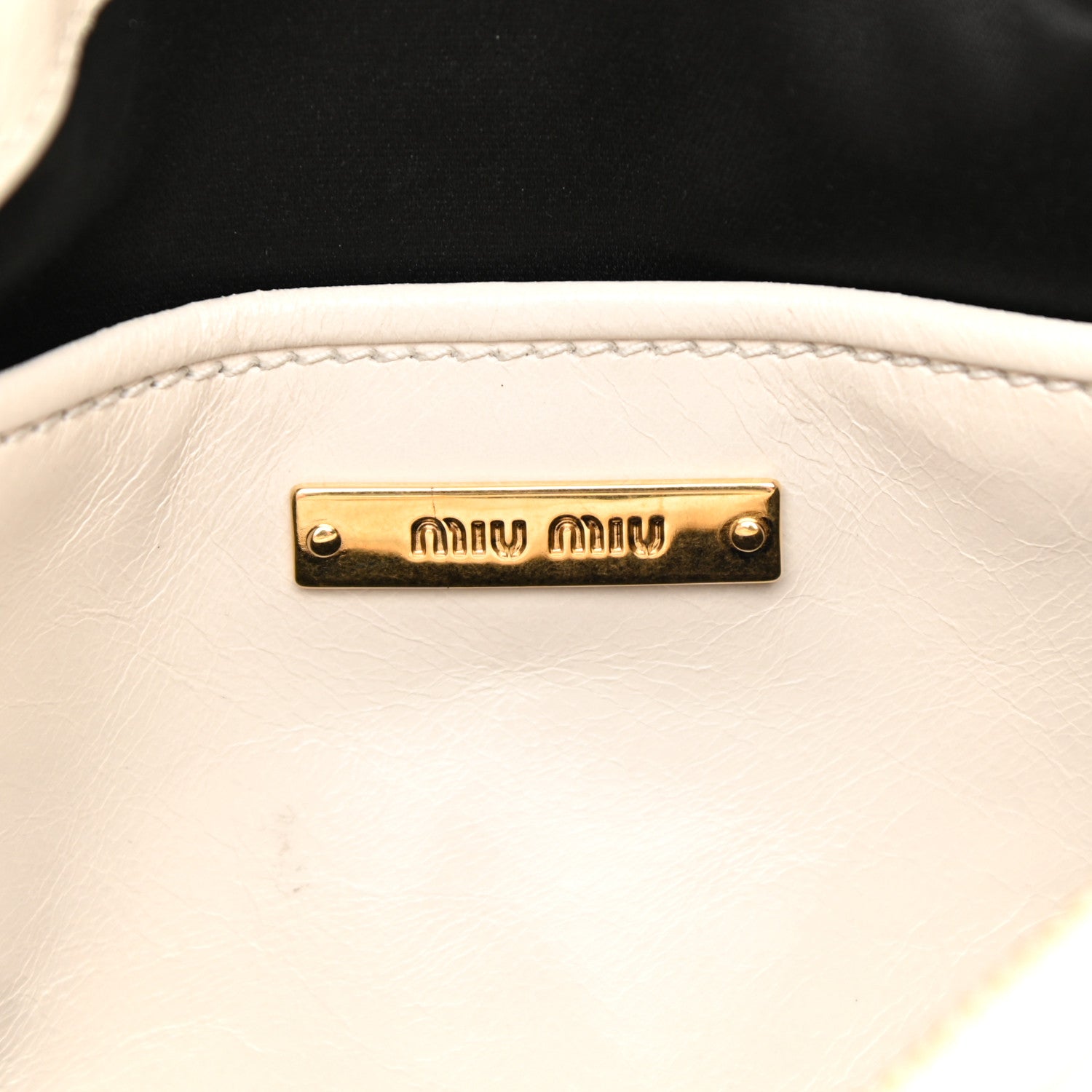 Miu Miu Vitello Shine Zip Tote Talco 6 of 10