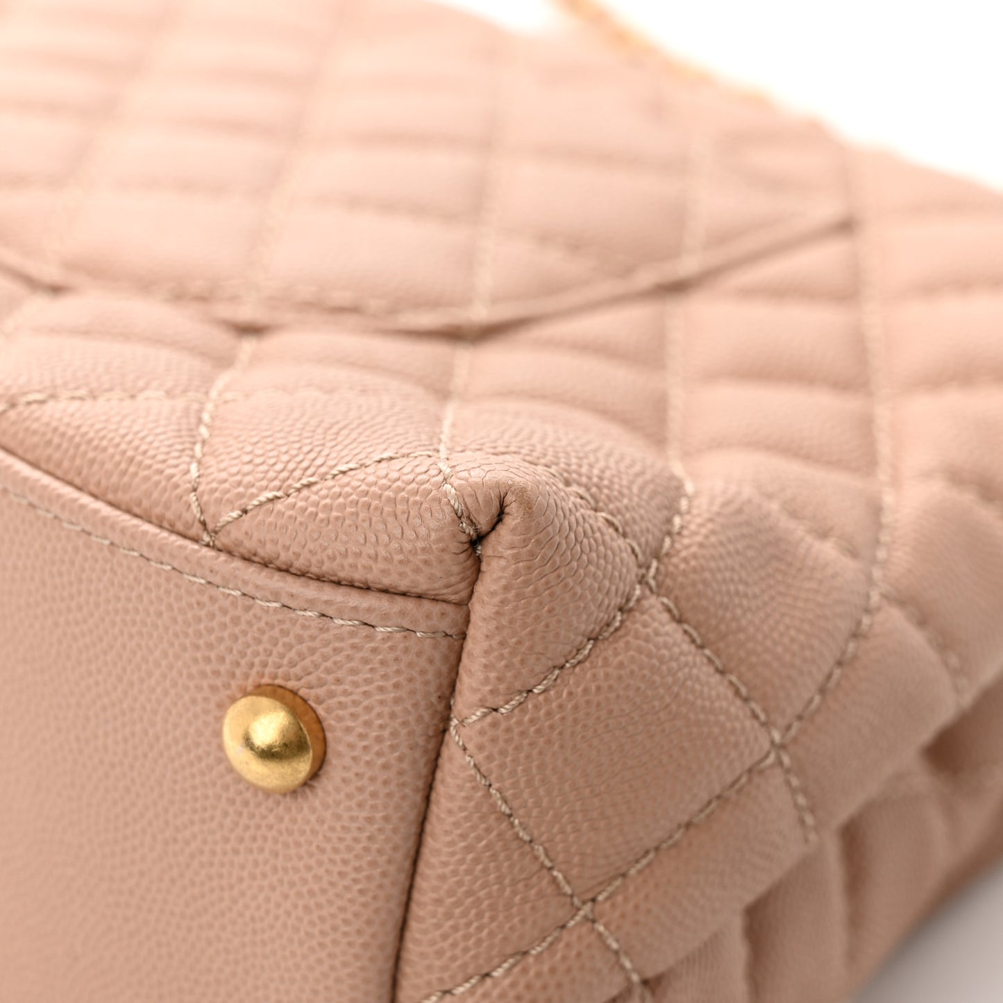 Caviar Quilted Small Coco Handle Flap Light Pink