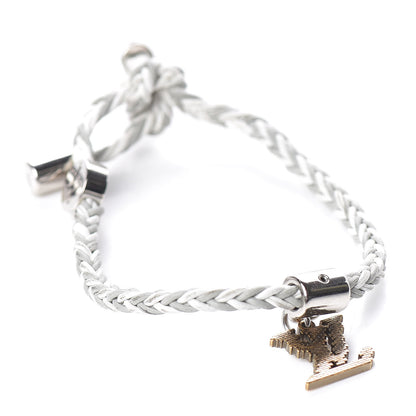 Louis Vuitton Calfskin Mens Charm Friendship Bracelet White 1 of 5