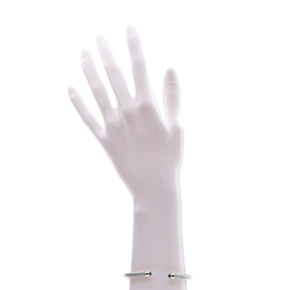David Yurman Sterling Silver 14K Yellow Gold Blue Topaz 5mm Cable Classics Petite Color Bracelet 2 of 5