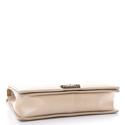 Chanel Calfskin Quilted Large Boy Flap Beige 4 of 19