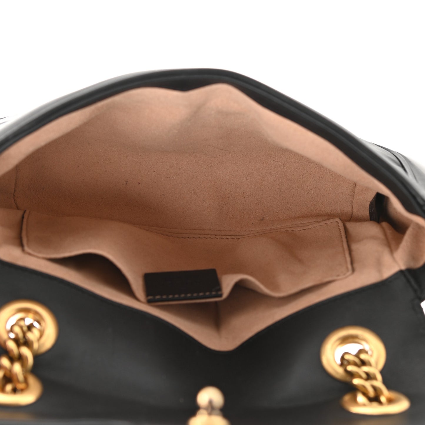 Calfskin Matelasse Mini GG Marmont Shoulder Bag Black