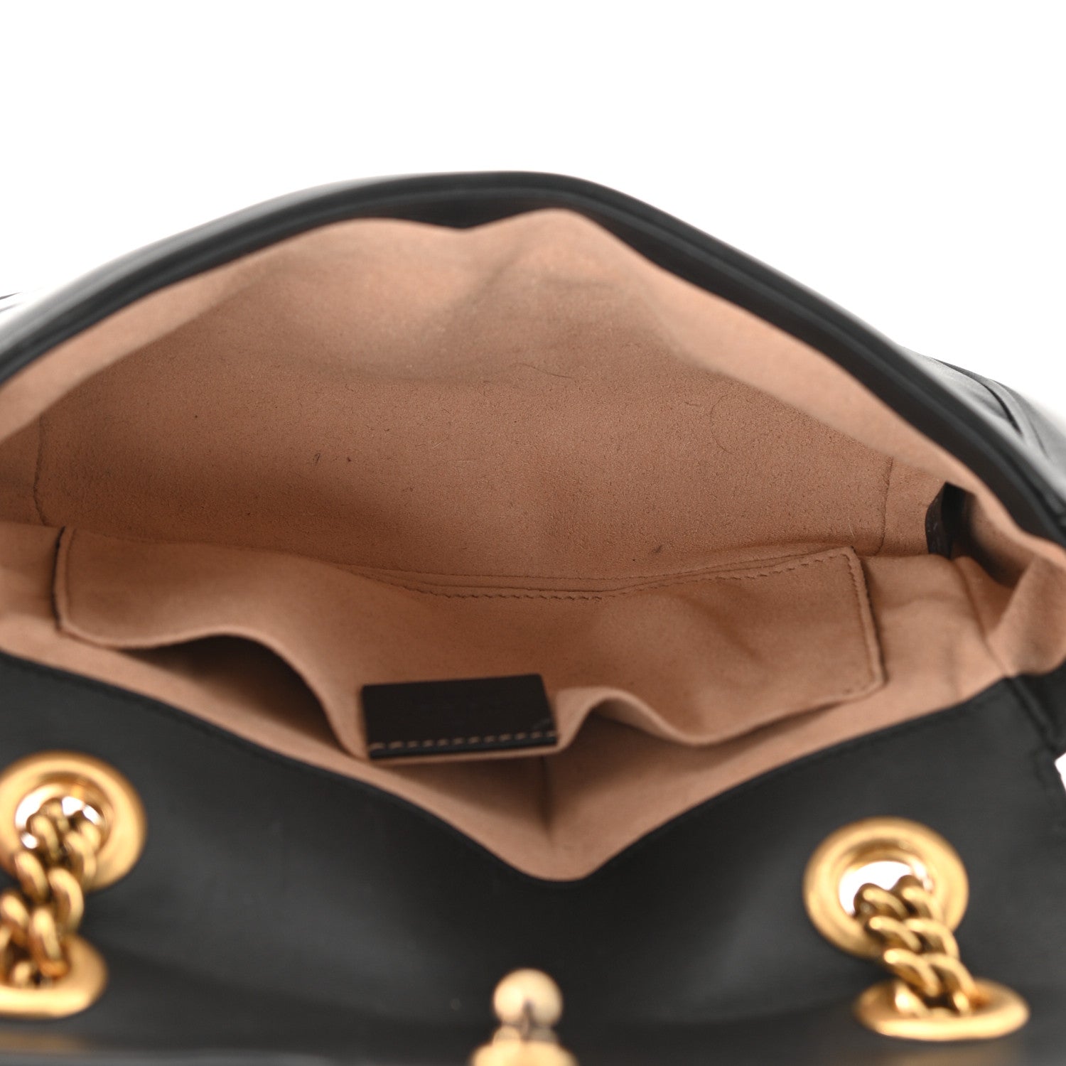 Gucci Calfskin Matelasse Mini GG Marmont Shoulder Bag Black 5 of 10