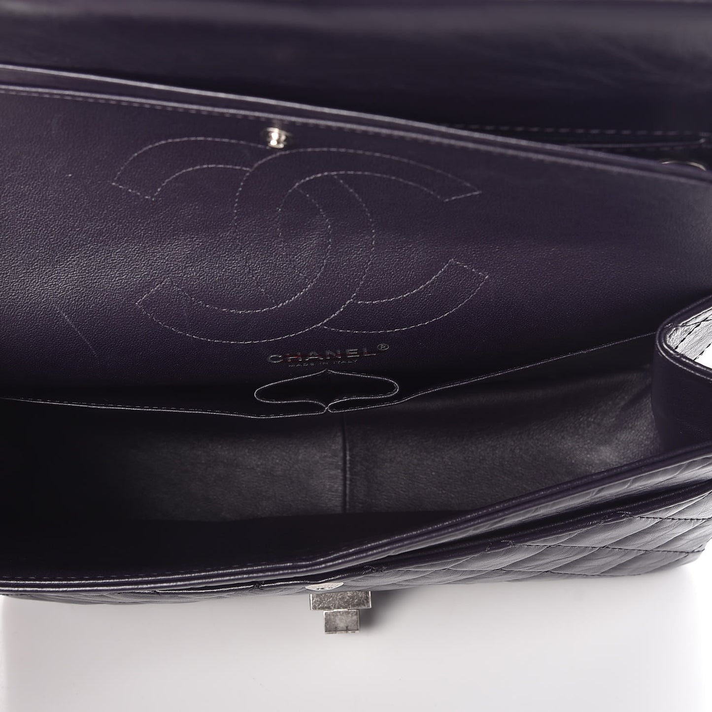 Aged Calfskin Quilted 2.55 Reissue 226 Flap Dark Purple