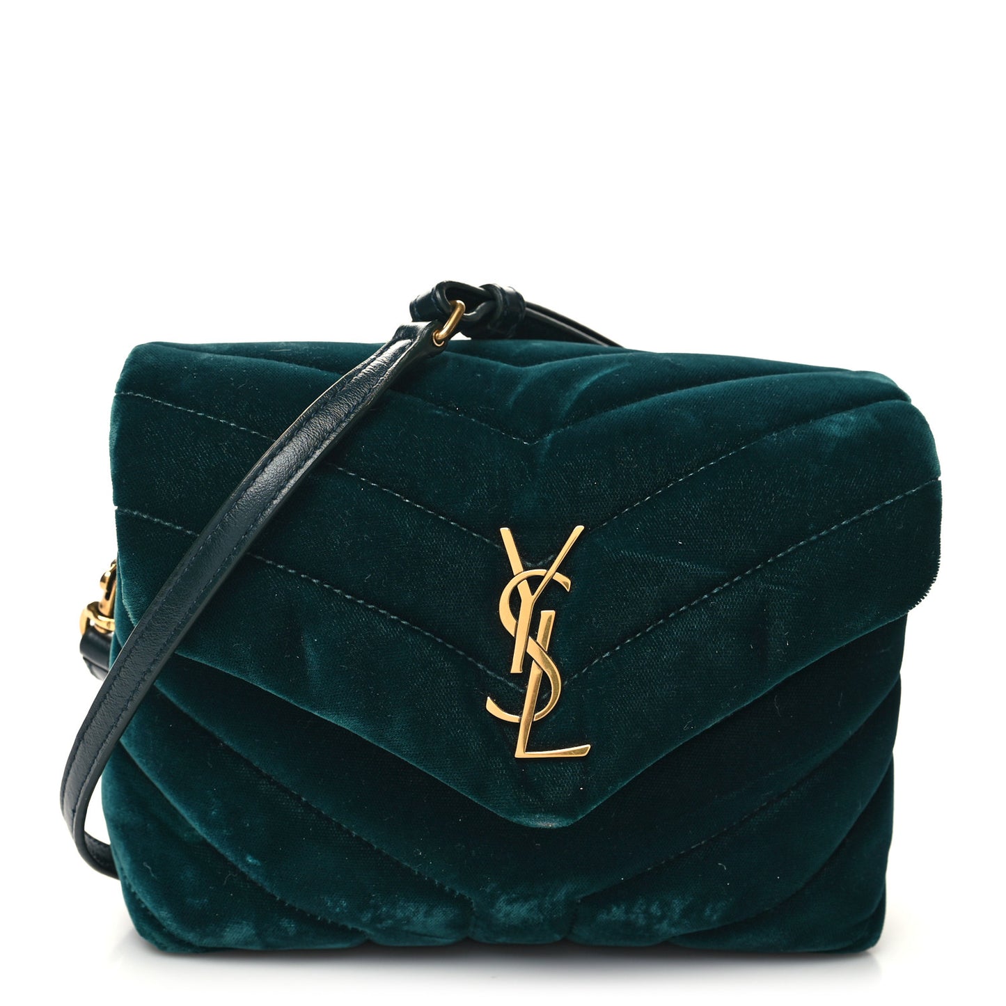Velvet Y Quilted Monogram Toy Loulou Crossbody Bag Dark Ottanio