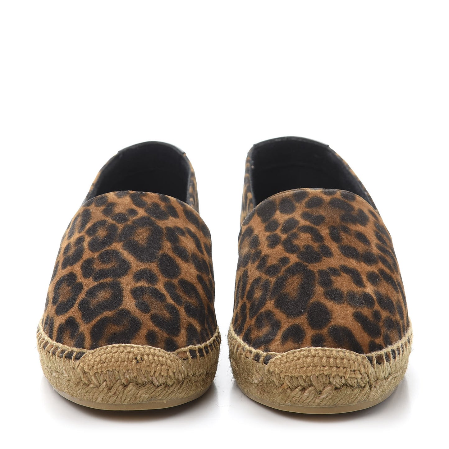 Calfskin Suede Leopard Print Espadrilles 36.5