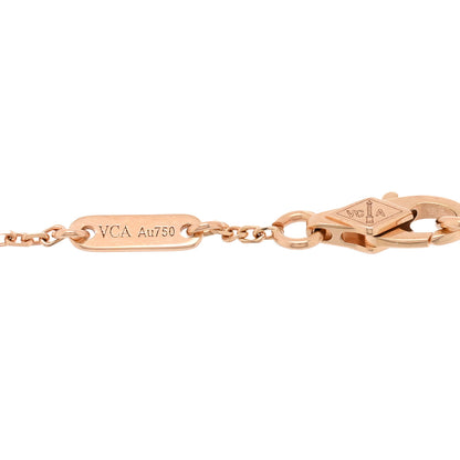 Van Cleef & Arpels 18K Rose Gold Carnelian Sweet Alhambra Bracelet 3 of 4