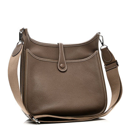 Hermes Taurillon Clemence Evelyne III PM Etoupe 3 of 11