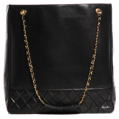 Chanel Lambskin Quilted Large Shoulder Bag Black 1 of 7