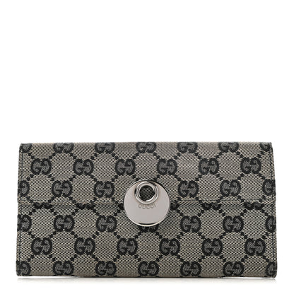 Gucci Monogram Eclipse Continental Flap Wallet Beige Blue 1 of 9