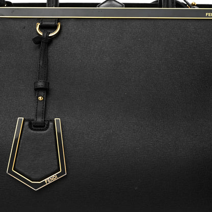 Fendi Vitello Elite Regular 2Jours Tote Black 8 of 14