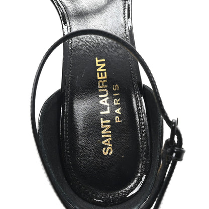 Saint Laurent Patent Calfskin Opyum 85 Sandals 36.5 Black 8 of 10