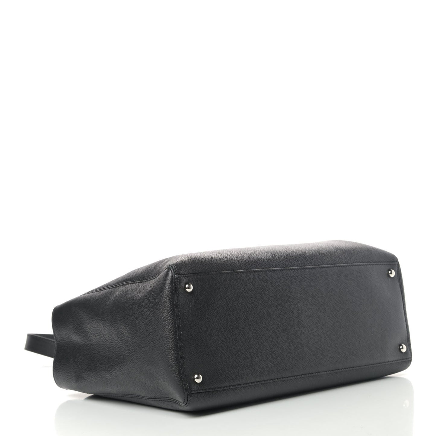 Calfskin Cerf Executive Shopper Tote Black
