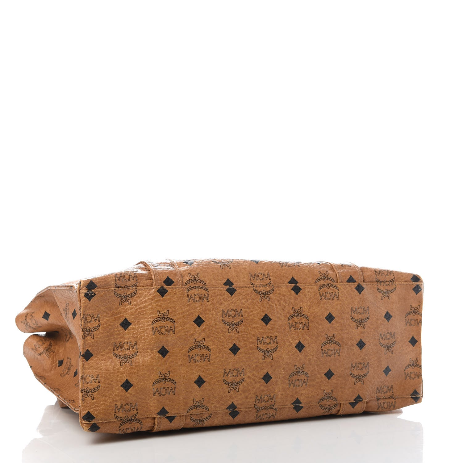 MCM Visetos Shopper Tote Cognac 4 of 10