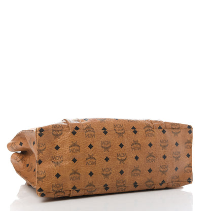 MCM Visetos Shopper Tote Cognac 4 of 10