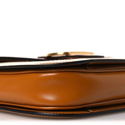 Valentino Garavani Smooth Calfskin Canvas 9to5 Shoulder Bag Natural Golden 8 of 13