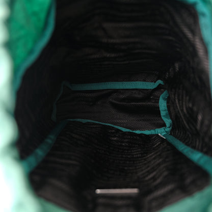 Prada Satin Single Snap Buckle Backpack Menta 5 of 12