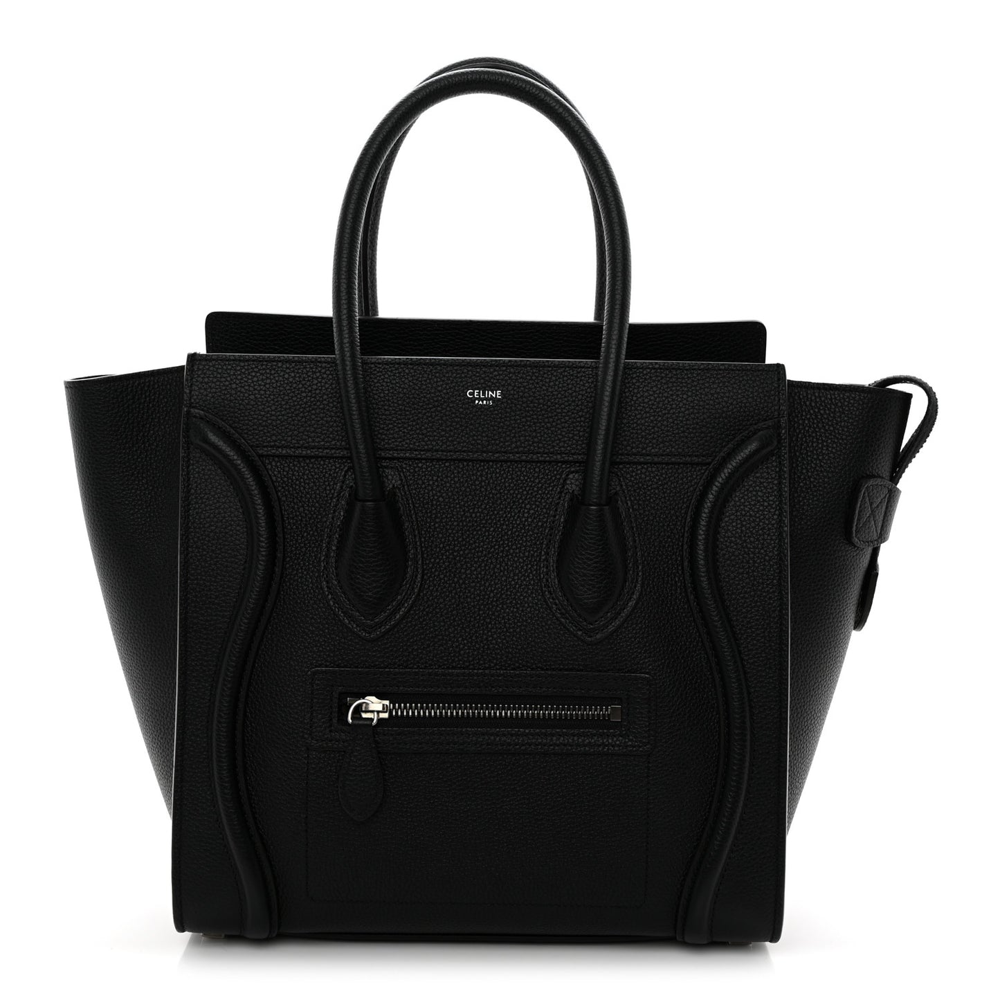 Drummed Calfskin Micro Luggage Black