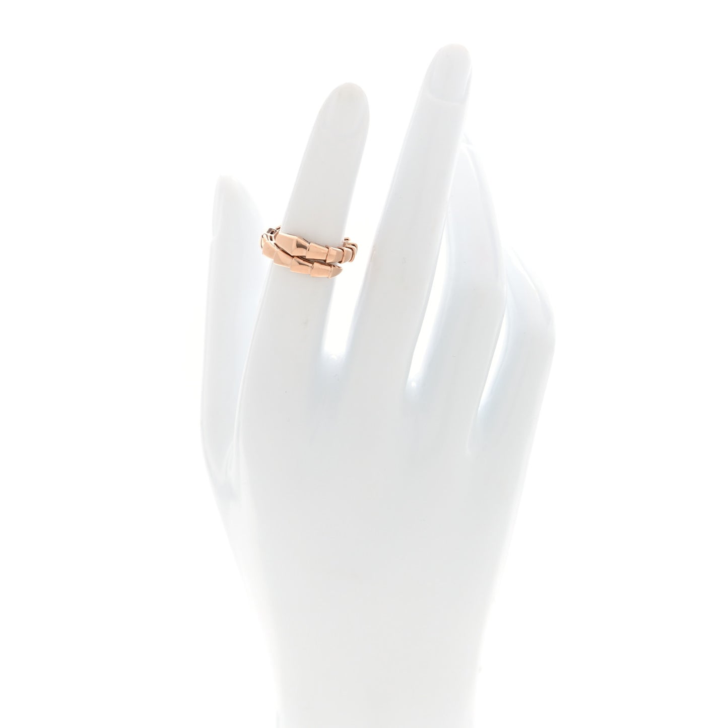 18K Rose Gold Serpenti Viper Ring S