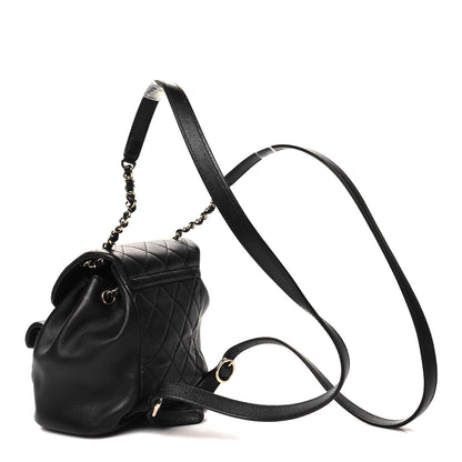 Chanel Lambskin Quilted Small Duma Drawstring Backpack Black 3 of 10