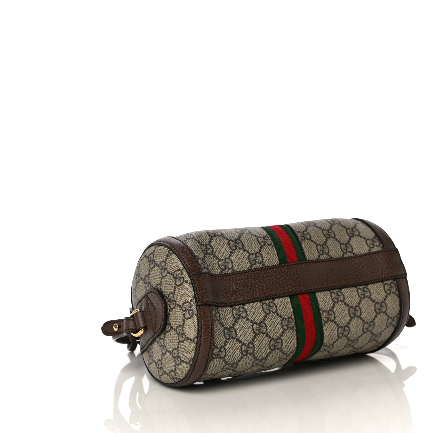 Gucci GG Supreme Monogram Web Small Ophidia Boston Bag Beige New Acero 4 of 13