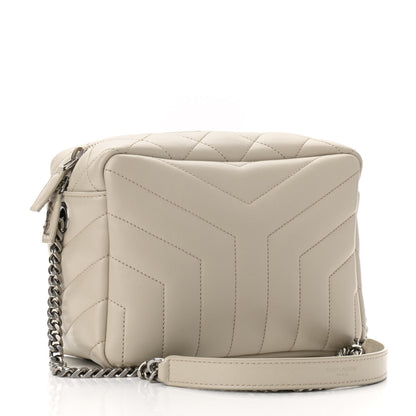 Saint Laurent Calfskin Y Quilted Monogram Small Loulou Bowling Bag Ivory 2 of 9