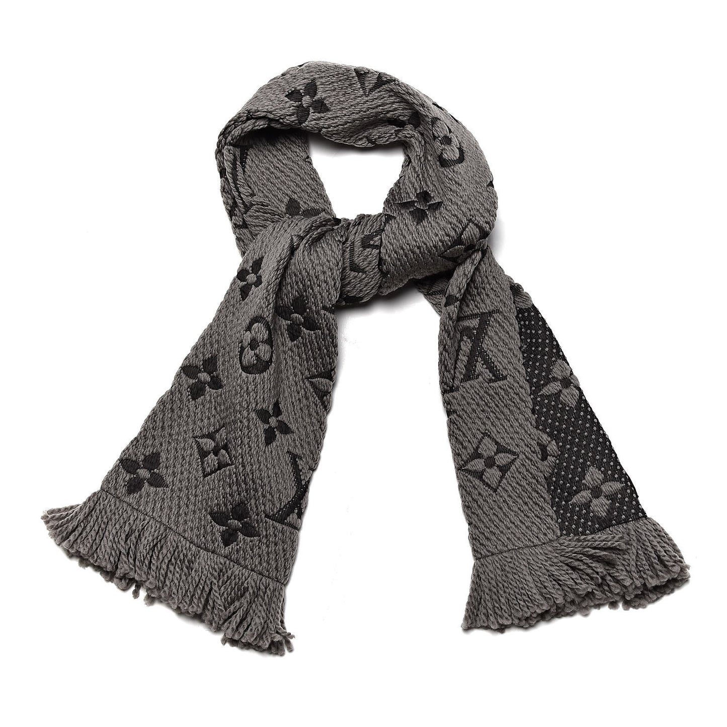 Wool Silk Logomania Scarf Verone