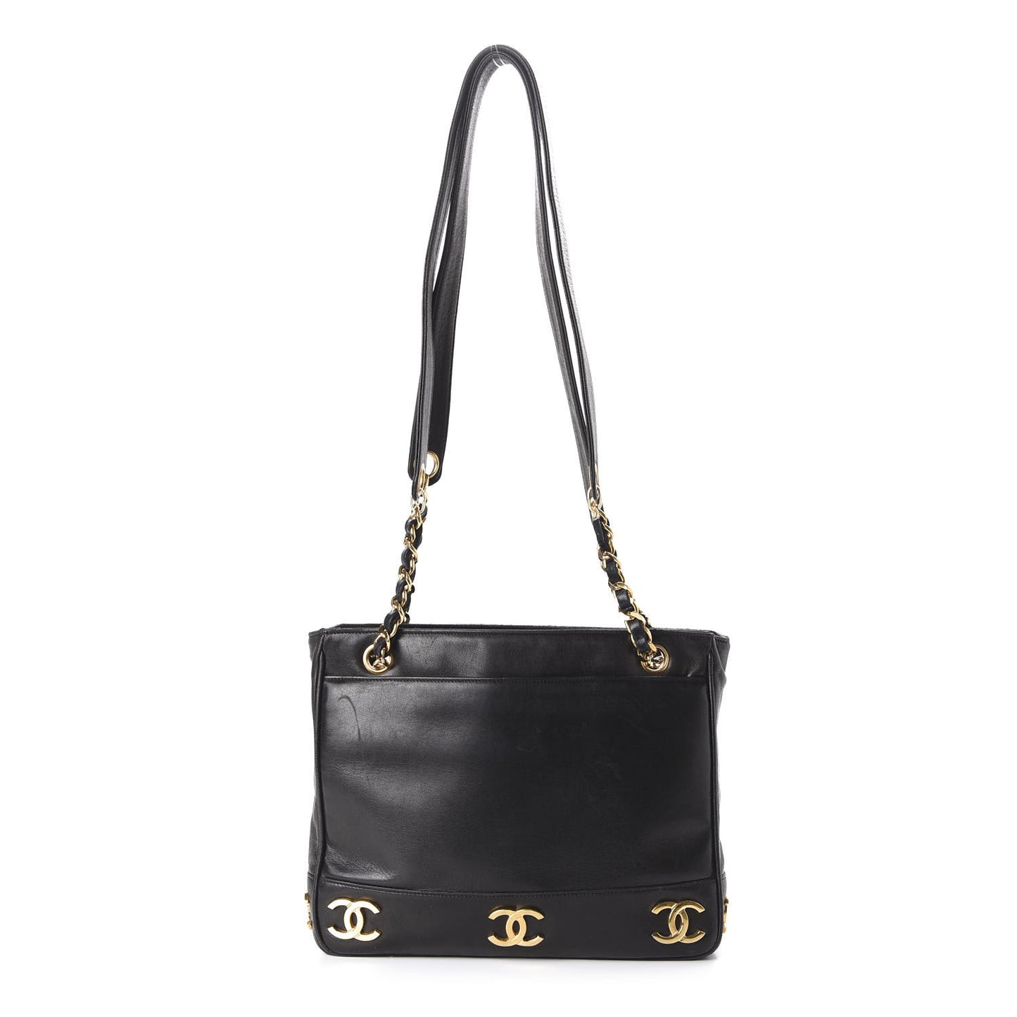 Lambskin CC Shoulder Bag Black