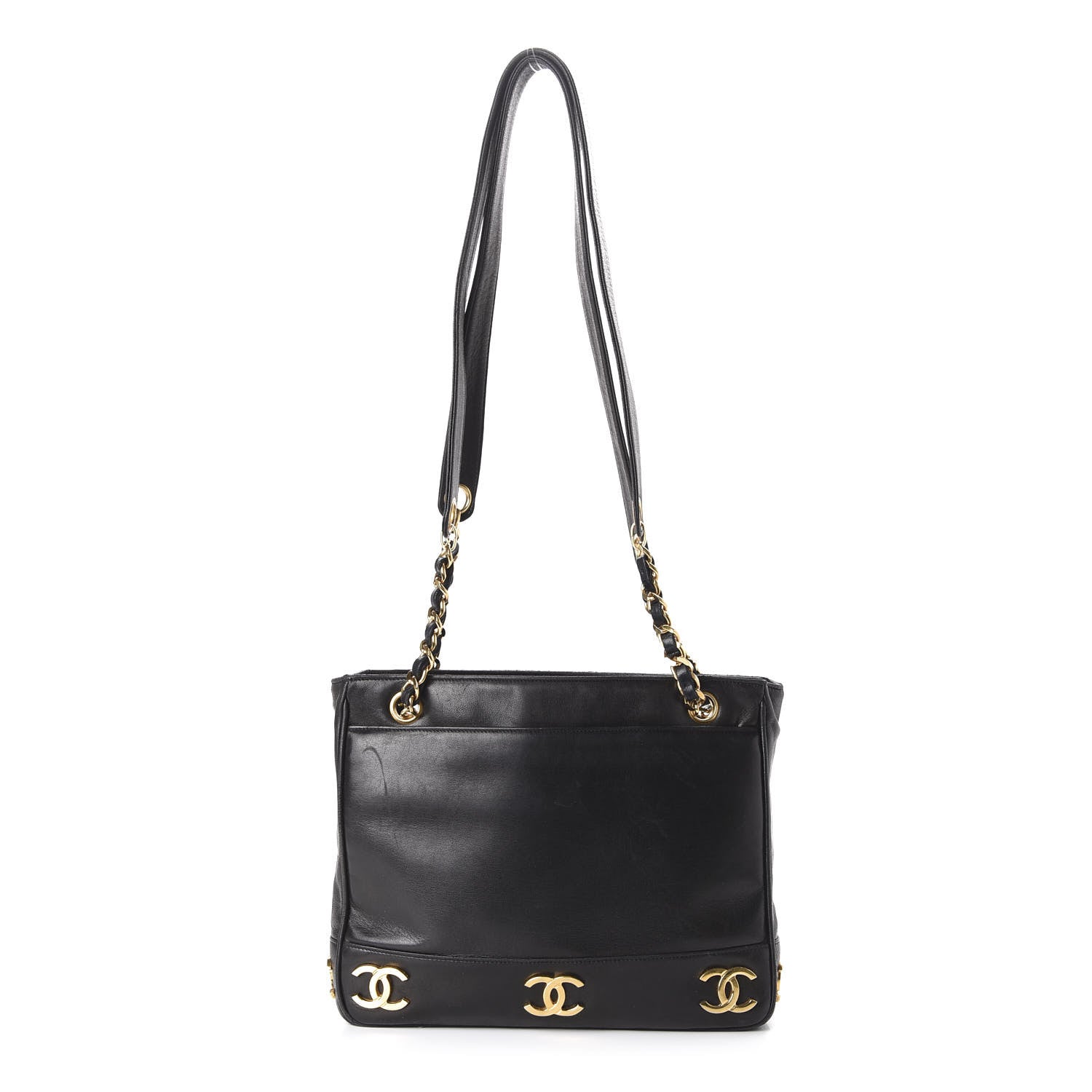 Chanel Lambskin CC Shoulder Bag Black 1 of 11