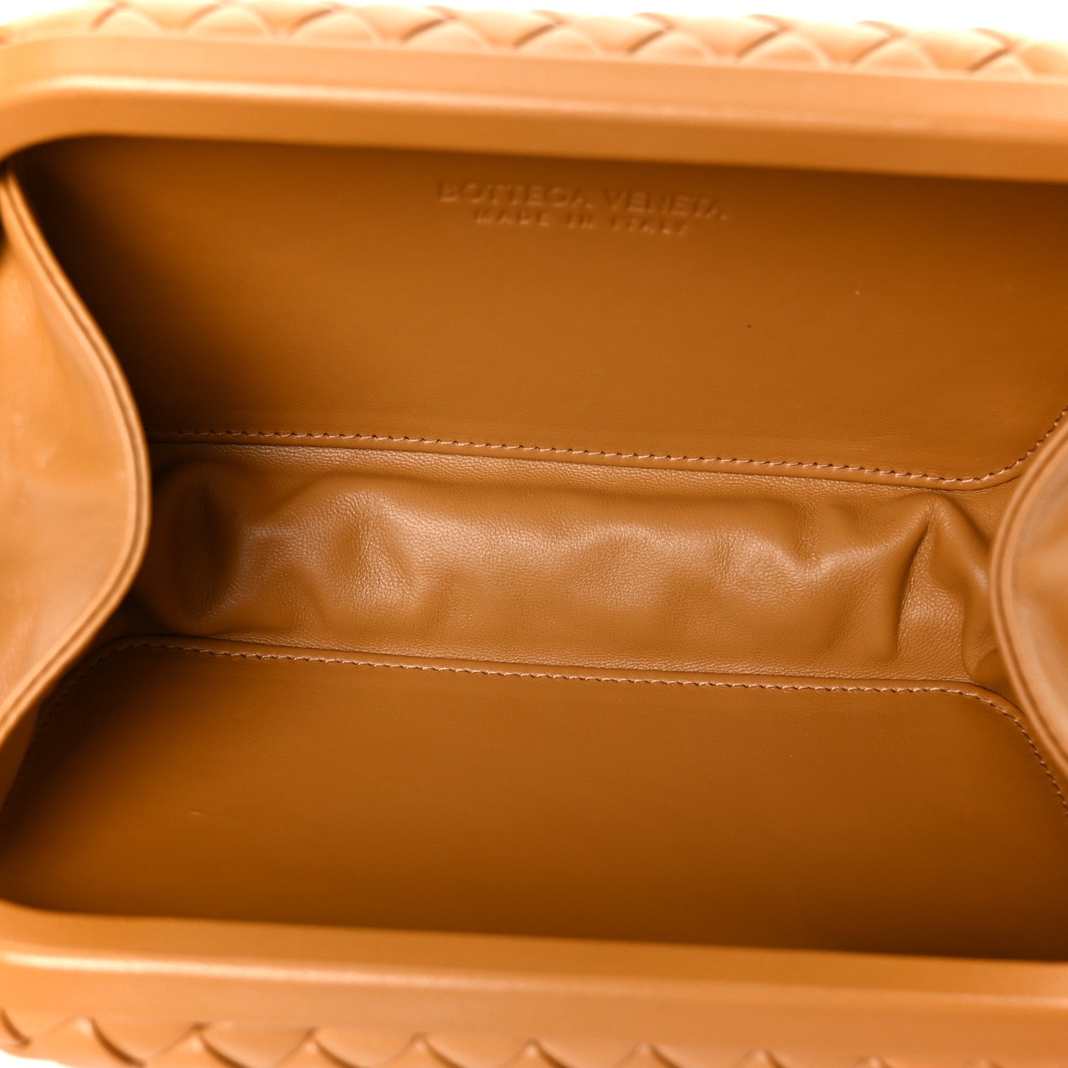 Bottega Veneta Calfskin Intrecciato Knot On Strap Camel 5 of 9