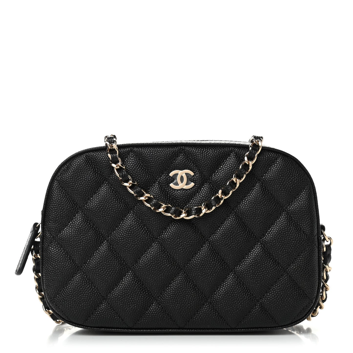 Caviar Quilted Vanity With Chain Black