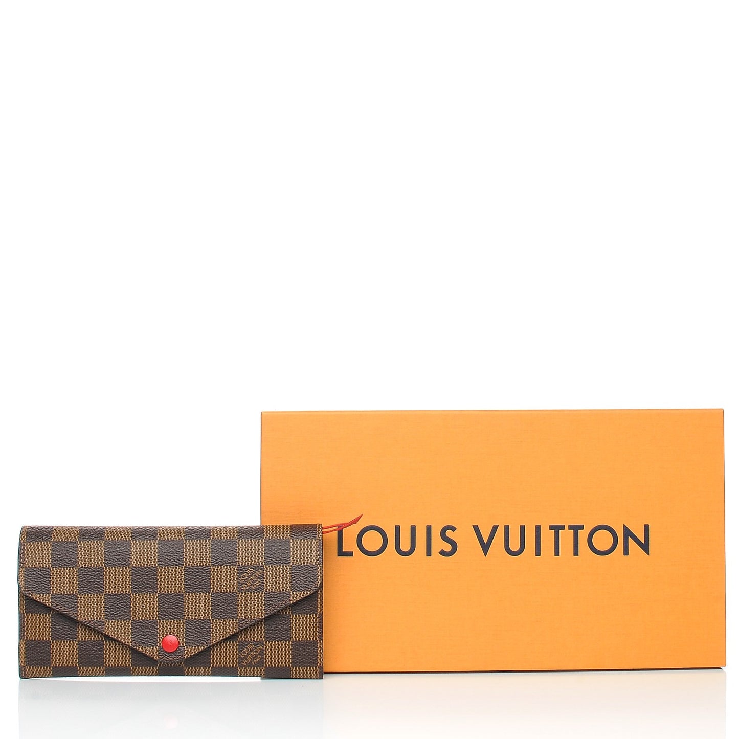 Damier Ebene Josephine Wallet Red